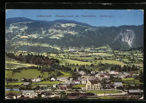 AK Schwarzach, Ortsansicht, Ausgangspunkt der Tauernbahn