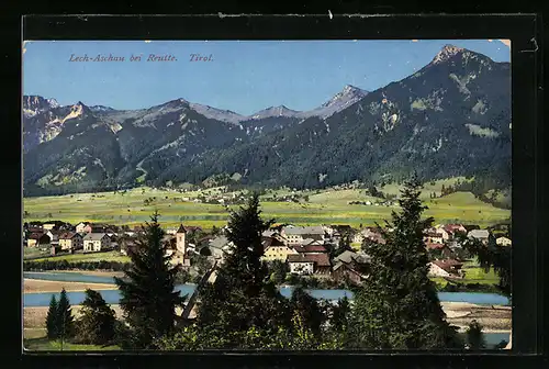 AK Lech-Aschau bei Reutte, Ortsansicht bei Tag