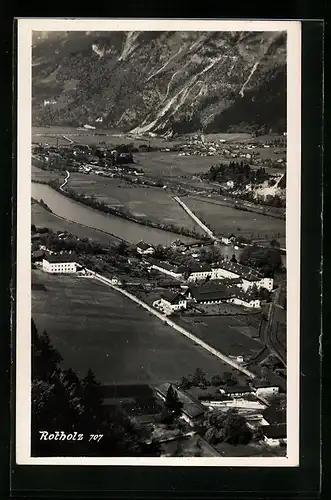 Foto-AK Rotholz, Blick nach dem Ort