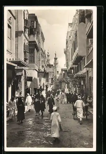 AK Kairo, Partie in der Bazar-Strasse