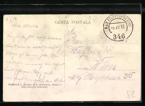 AK Bukarest, Viktoriastrasse aus der Vogelschau