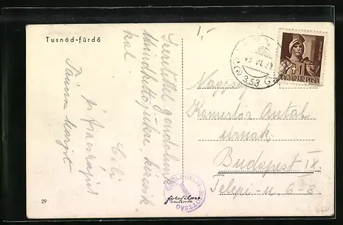 AK Tusnád-fürdö, Ortsansicht aus der Vogelschau