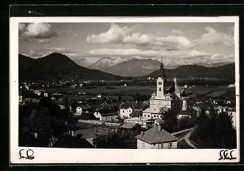 AK St. Veit an der Save, Gesamtansicht mit Kirche