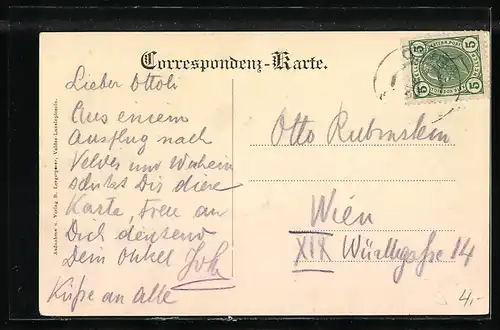 AK Bled / Veldes, Ortspanorama aus der Vogelschau