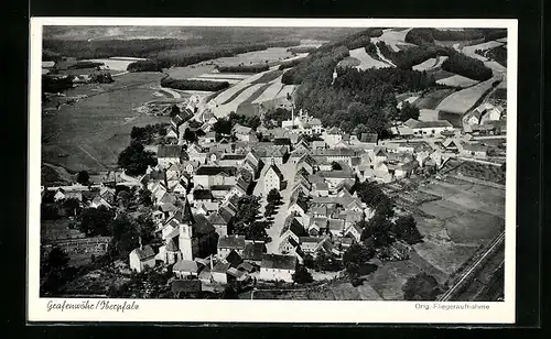 AK Grafenwöhr /Opf., Gesamtansicht, Fliegeraufnahme
