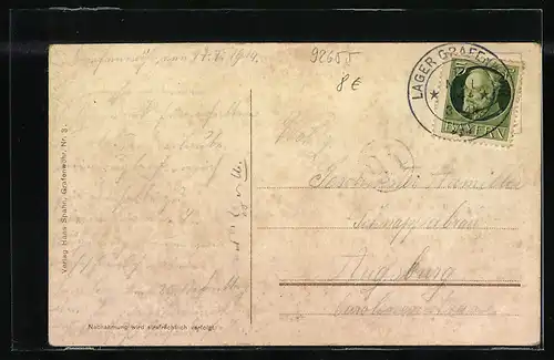 AK Grafenwöhr / Opf., Partie am Stadtweiher