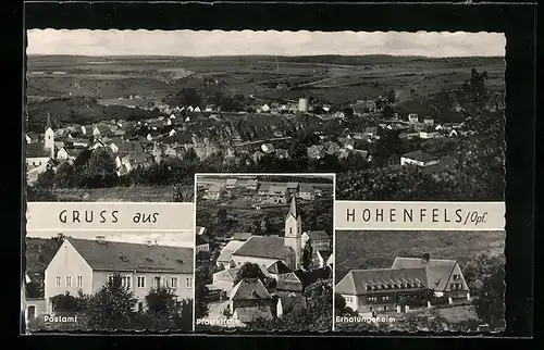 AK Hohenfels /Opf., Postamt, Pfarrkirche, Erholungsheim
