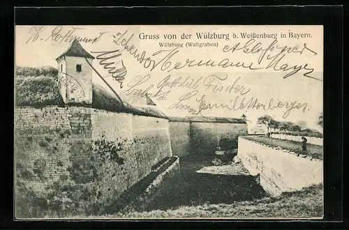 AK Weissenburg /Bay, Wülzburg, Wallgraben