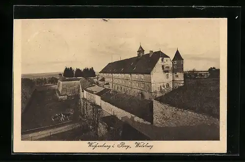 AK Weissenburg i. B., Wülzburg aus der Vogelschau