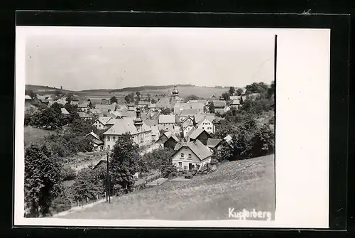 AK Kupferberg, Ortsansicht aus der Vogelschau