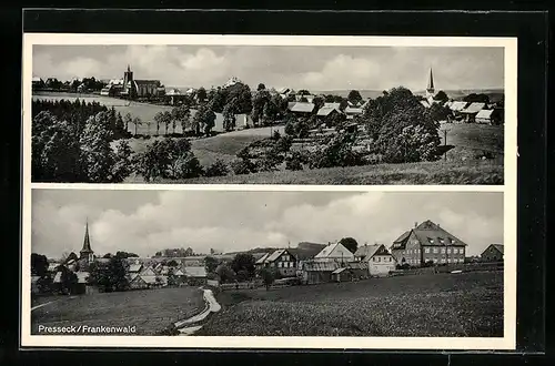 AK Presseck i. Frankenwald, Ortsansichten mit der Kirche