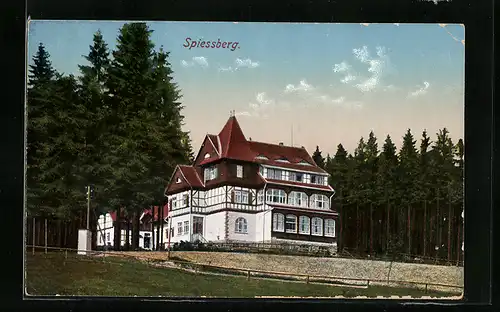 AK Friedrichroda, Blick auf den Gasthof Spiessberghaus