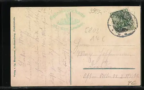 AK Friedrichroda, Blick auf den Gasthof Spiessberghaus