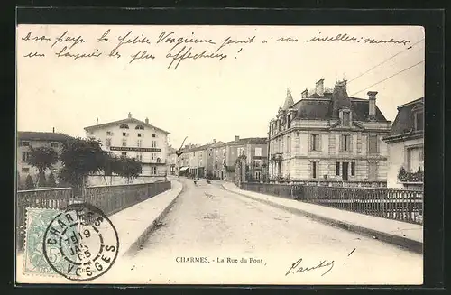 AK Charmes, La Rue du Pont