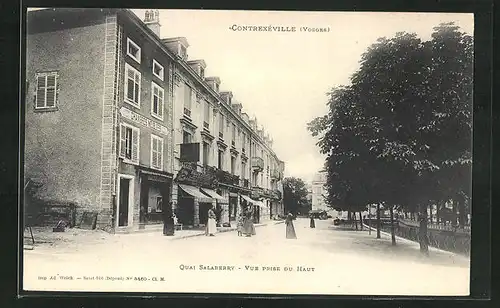 AK Contrexéville, Quai Salaberry, Vue prise du Haut