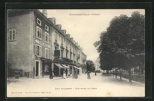 AK Contrexéville, Quai Salaberry, Vue prise du Haut