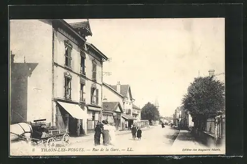 AK Thaon-les-Vosges, Rue de la Gare