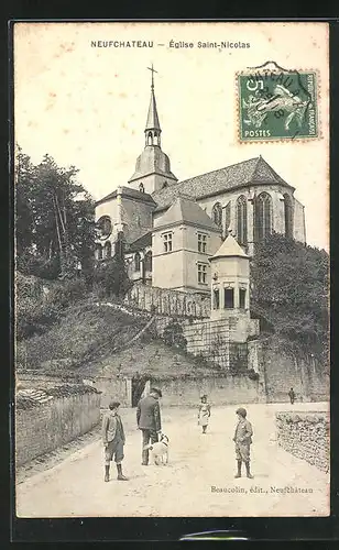 AK Neufchateau, Église Saint-Nicolas