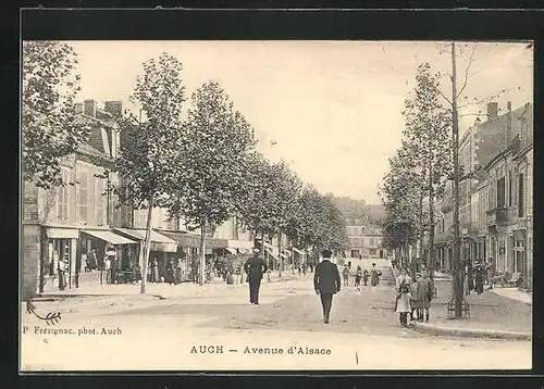 AK Auch, Avenue d`Alsace, Ortspartie