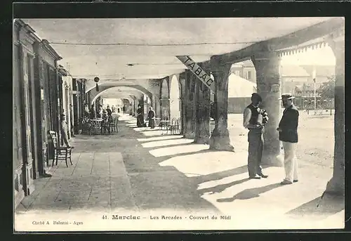 AK Marciac, Les Arcades - Couvert du Midi