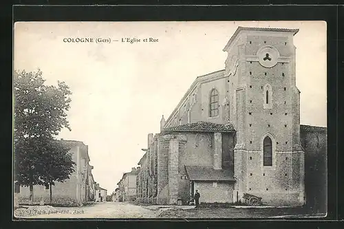 AK Cologne, L`Eglise et Rue