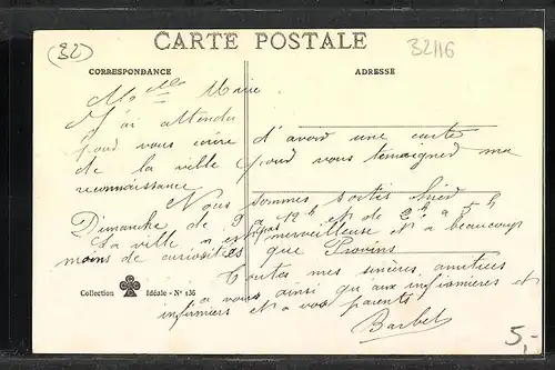 AK Auch, Blumengrüsse aus der Ortschaft