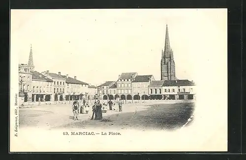 AK Marciac, La Place, Zentraler Platz