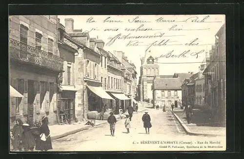 AK Bénévant-l`Abbaye, Rue du Marché, Strassenpartie