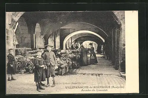 AK Villefranche-de-Rouergue, Arcades du Consulat
