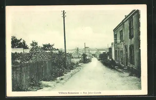 AK Villers-Semeuse, Rue Jules-Guesde