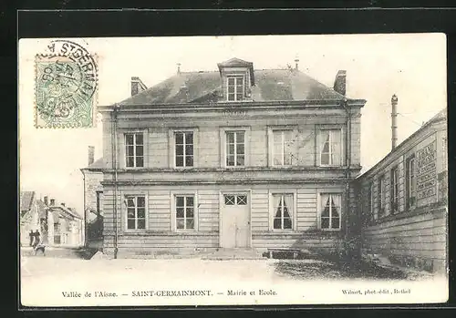AK Saint-Germainmont, Mairie et Ecole