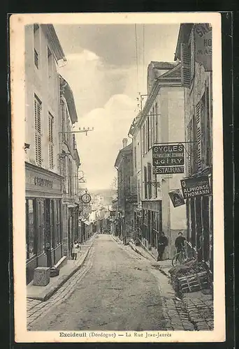 AK Excideuil, La Rue Jean-Jaures