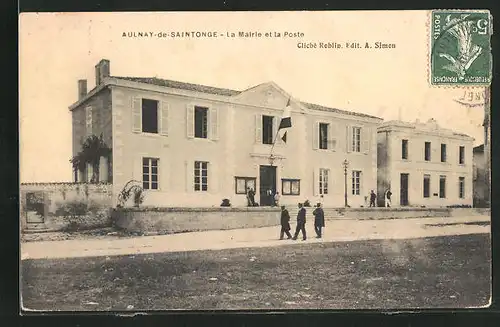 AK Aulnay-de-Saintonge, La Mairie et la Poste