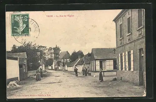 AK Vron, la Rue de l'Église