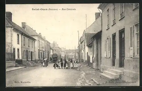 AK Saint-Ouen, Rue Centrale, Ortspartie