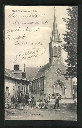 AK Plachy-Buyon, L`Église, Kirche