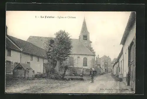 AK La Faloise, Eglise et Château
