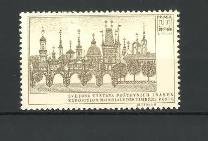 Reklamemarke Praga, Exposition Mondiale des Timbres Poste 1968, Stadtansicht