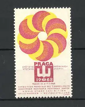 Reklamemarke Praga, Briefmarken-Weltausstellung 1968, Messelogo