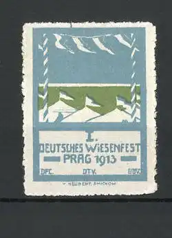 Reklamemarke Prag, Deutsches Wiesenfest 1913, Festzelte