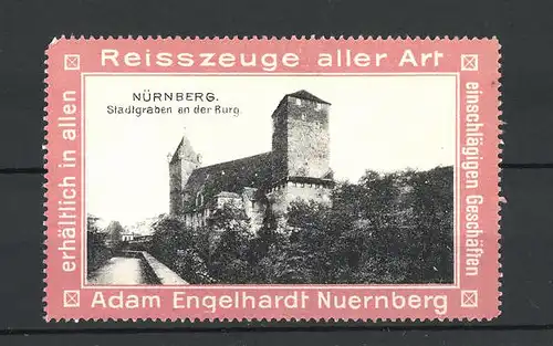 Reklamemarke Nürnberg, Stadtgraben an der Burg