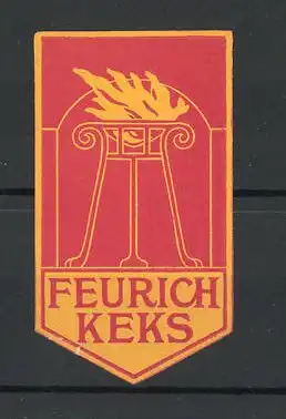 Reklamemarke Feurich-Keks, Fackel