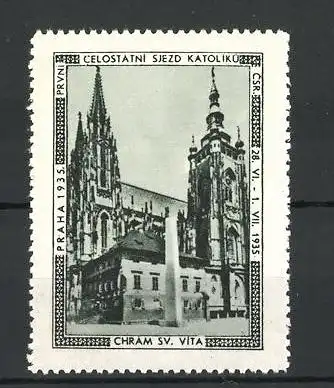 Reklamemarke Praha, Celostatni Sjezd Katoliku 1935, Chram Sv. Vita