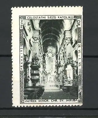 Reklamemarke Praha, Celostatni Sjezd Katoliku 1935, Vnitrek Minor. Chr. Sv. Jakuba