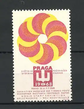 Reklamemarke Praga, Exposition Mondiale des Timbres-Postes 1968, Messelogo