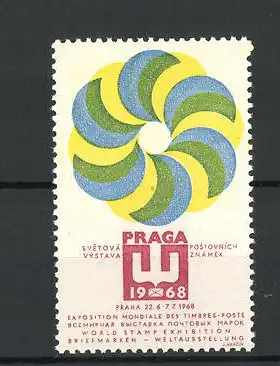 Reklamemarke Praga, Exposition Mondiale des Timbres-Postes 1968, Messelogo