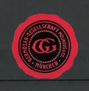 Reklamemarke Germosan-Gesellschaft Molineus & Co., München, Firmenlogo