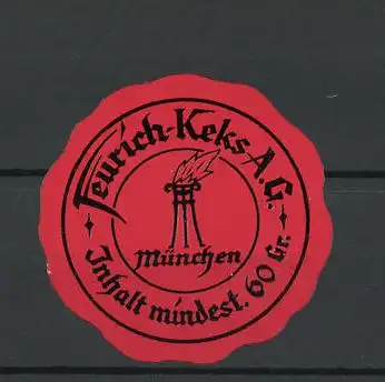 Reklamemarke München, Feurich Keks-AG, Fackel
