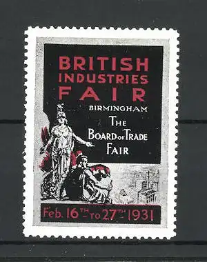Reklamemarke Birmingham, British Industries Fair 1931, The Board of Trade Fair
