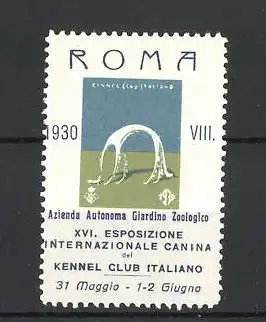 Reklamemarke Roma, XVI. Esposizione Internationale Canina 1930, Messelogo